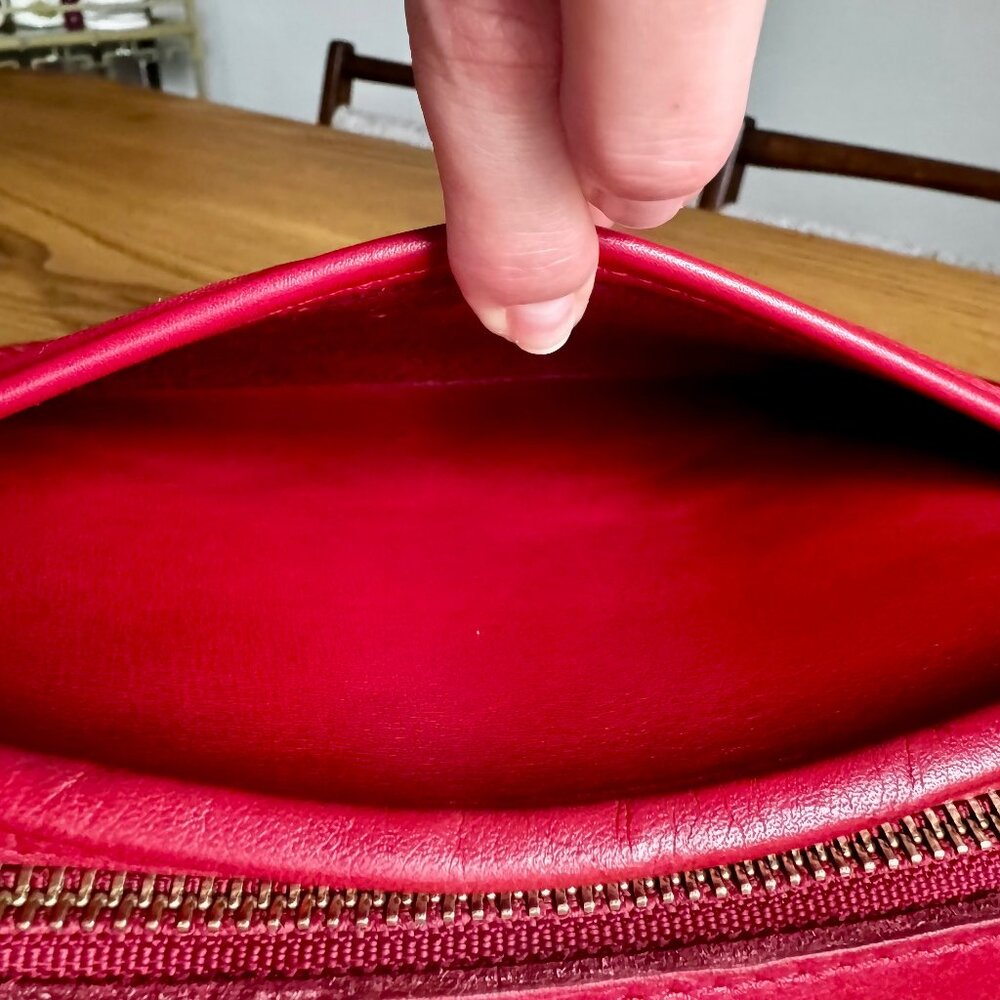 Coach Red Leather Crossbody Bag - Picture 10 of 16